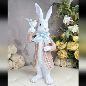 Victorian Gentleman Easter Bunny Coquette Bow Song Bird Mark Roberts Inspired